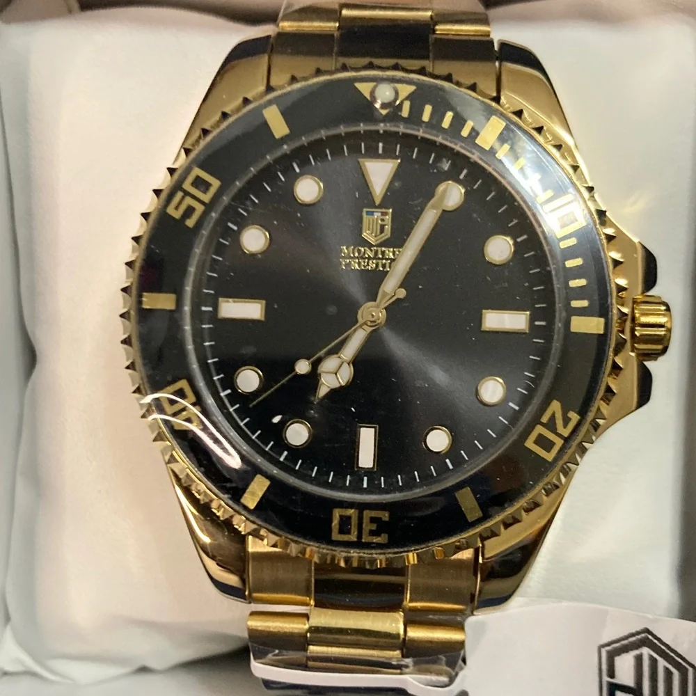 Montres Prestige Men's Watch - 42mm, Gold (MPW-0085)